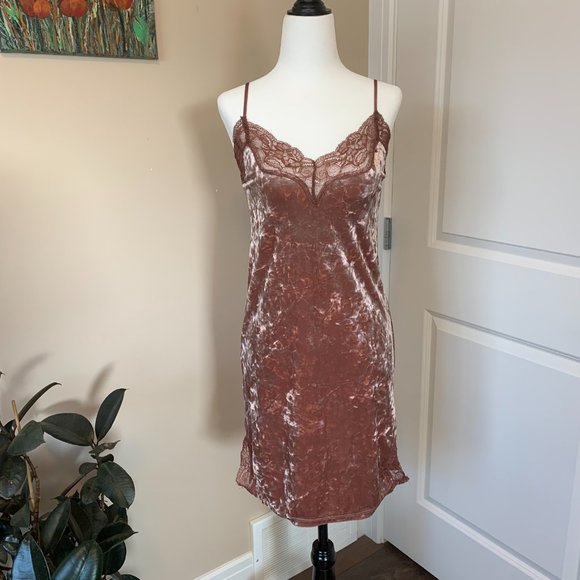 White Crow Dresses & Skirts - NWT White Crow Velvet Slip mini dress